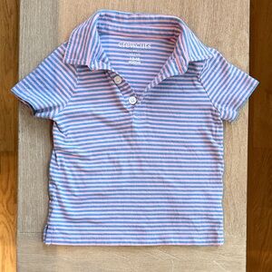 Crewcuts Kids Polo with Pink and Blue Stripes